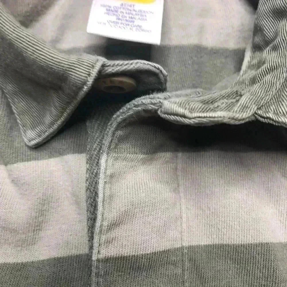 TKS Long Sleeved Polo Shirt Green And Grey Size 4T - Picture 5 of 16